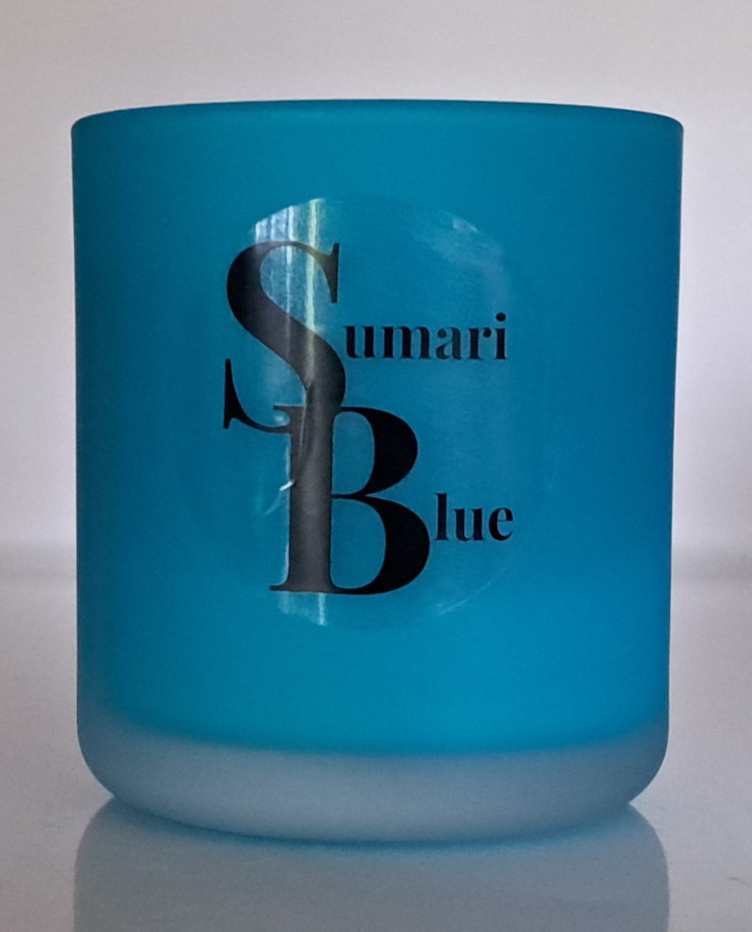 Large Frosted Candles 300gm - Aqua