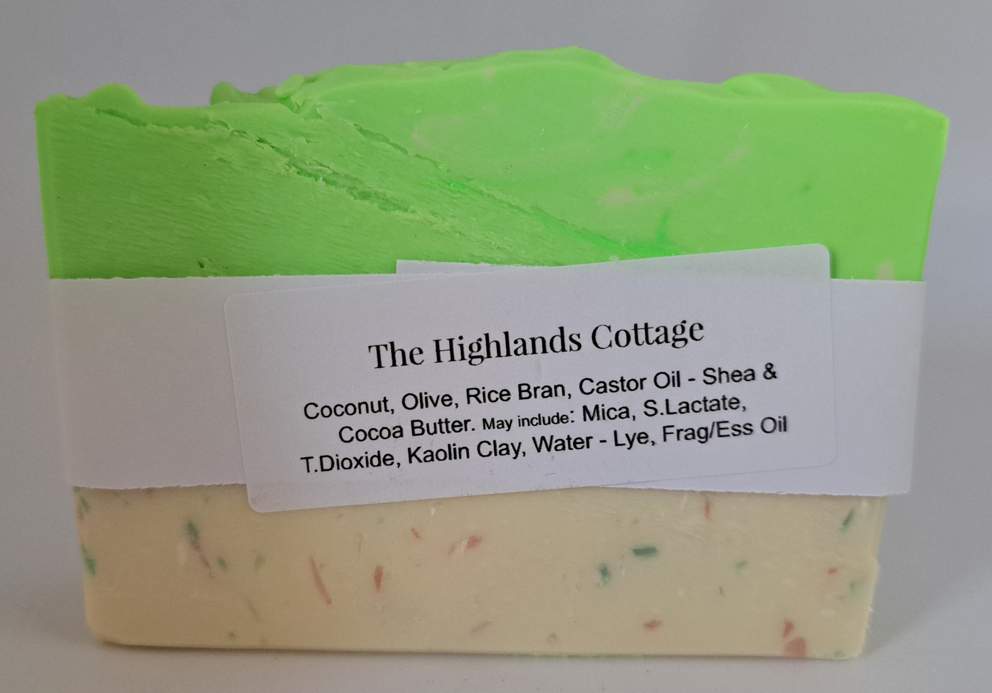 GREEN CONFETTI - Hand-made Cold-process Soap