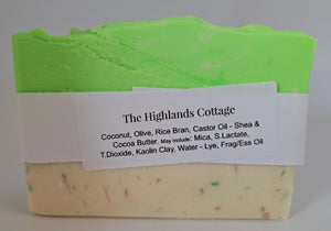 GREEN CONFETTI - Hand-made Cold-process Soap