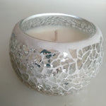 SMALL Mosaic Soy Candle - Silver