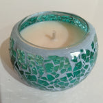 SMALL Mosaic Soy Candle - Turquoise